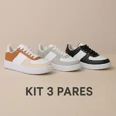 Kit 3 Tênis Casual Street Masculino Estilo Moderno Conforto E Estabilidade Ao Caminhar No Dia A Dia
