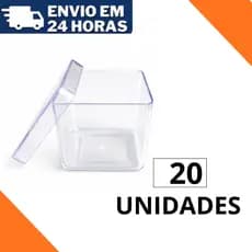 20 uni. Caixinhas 5x5 Caixa Acrílicas Transparente Lembrancinhas, Brindes Festa Infantil Aniversário