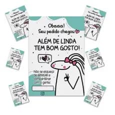 Cartão De Agradecimento ao Cliente Card Cartãozinho 100 Unidades Loja Empresa Flork Personalizado