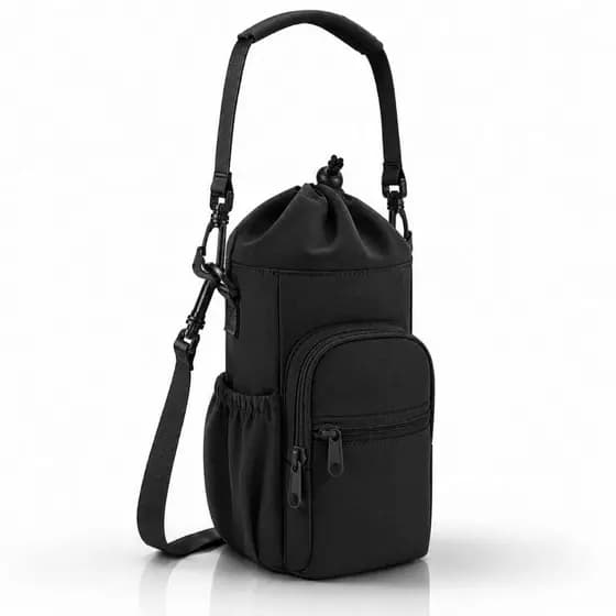 Porta Garrafa De Água 40oz Com 2 Bolsos Alça Ajustável Gancho Chave Impermeável Para Esporte E Viagem 90718