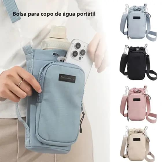 Bolsa Porta Garrafa 40oz 12L com Alça Ajustável à Prova d Água Cabe Celular e Chaveiro 9066771