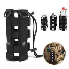 Bolsa Tática Porta Garrafa Água com Alça Transversal Porta Squeeze Copo Térmico Ciclismo Camping Hidratação