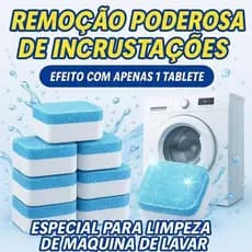 KIT 3/6/12/24/36 Pastilhas para Limpeza de Máquinas de Lavar Roupas Efervescentes Multifuncional