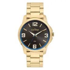 Relógio Condor Masculino Dourado Fundo Preto COPC21JAU/4P