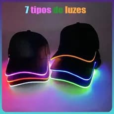 Boné de Beisebol luminoso com Claro LED/Chapéu Luminoso/Moderno/Snapback/Turismo