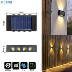 2~8pcs 6/8LEDS Luminária Solar De Parede À Prova D'água Para Pátio Rua Paisagem Decoração Do Jardim Lâmpada