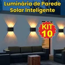 Até 10 Arandela de Parede Solar Externa, à Prova d'Água, Ligar/Desligar Automático, Duração de 12h, Luz Quente para Muro
