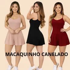 Macaquinho Alca Canelado Curto Confortavél