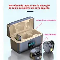Mini Microfone sem fio De Lapela Gravação vídeo Redução De Ruído Ao Vivo Para iPhone Android Tipo C Vlog