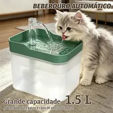 MIW Bebedouro Automático Para Gatos com Filtro Fonte de Água Circulante USB Silencioso 1500ML