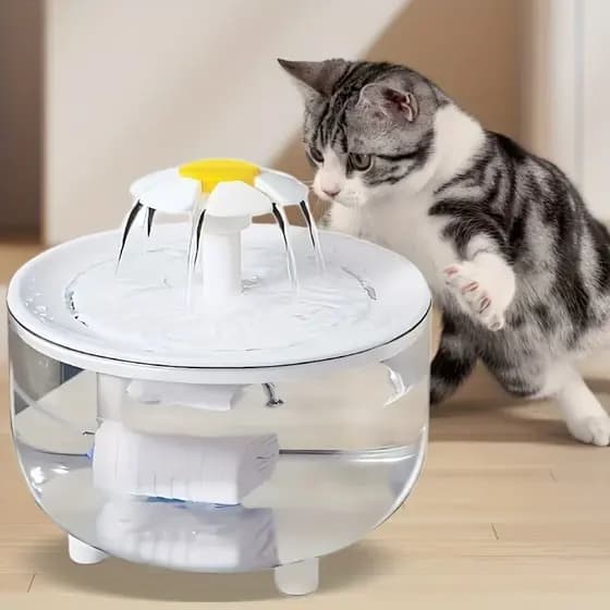 MIW Fonte Para Gatos e Cães 1,5L Automática Bebedouro Purificador de Água Bivolt Com Filtro