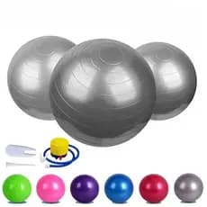 Bola de Pilates 65/75cm grande Fisioterapia Resistência 300kg Antiestoura + Bomba Ar Cor aleatória