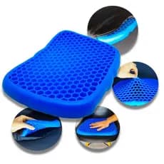 Almofada Confortável - Silicone Respirável, Alivia a Pressão Lombar, Ideal para Carro e Escritório