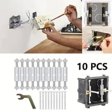 Conjunto de 10 peças Suporte Universal de Interruptor Elétrico Caixa de Soquete Reparador