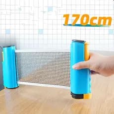 Kit portátil de tênis de mesa: 3 bolas, 2 raquetes + rede retrátil, montagem fácil para jogar onde quiser