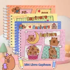 KET5 Livro Para Colorir Capivara Caderno Pintura 48 Páginas Capa Flexível