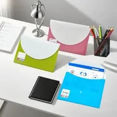 Envelope De Arquivo De Botão De Pressão Portátil 4 Cores Para Organização De Documentos E Recipiente De Caneta