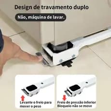 Suporte Universal de Alumínio De Base Com Rodinha Para Geladeira Fogão E Máquina De Lavar Lousa Base Carrinho