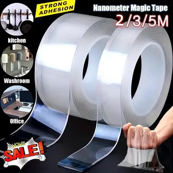 Fita Dupla Face Extra Forte Transparente NanoGel Silicone Adesivo De Parede Mágico Móvel Portae3M