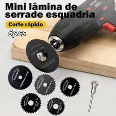 6 Peças Mini Disco De Serra Circular Corte Micro Retífica Para Furadeira Em PVC Madeira E