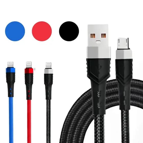 Cabo Carrega Macaron Usb Dados Turbo Celular V8/ IPHONE Todas Marcas 1.2m