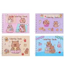 Livro de Colorir Capivara cute 50 Folhas Caderno de Desenho Pintura Coloring Book infantil，Promoção
