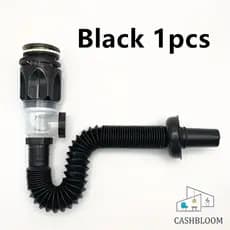Kit de dreno de pia de banheiro em aço inoxidável para 1PC, tubo de sifão flexível e expansível