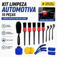 Kit 15 Peças de Escovas de Limpeza de Carro Luvas de Lavagem de Carro