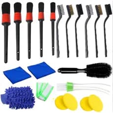 Kit Lavagem de Carro 20 Peças - Escovas, Luvas e Acessórios para Limpeza Automotiva Completa