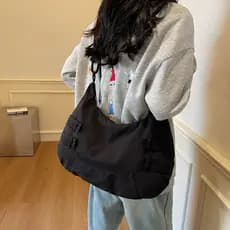 Novo estilo meia lua moda feminina bolsa de ombro Unisex saco do mensageiro grande capacidade