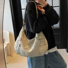 Bolsa de ombro feminina de Nylon grande bolsa mensageiro adequada para estudantes e presentes