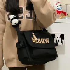 Bolsa mensageiro Casual americana de grande capacidade unissex adequada para estudantes universitários, viagens e uso di