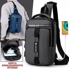 Bolsa peitoral multifuncional costura detalhada alça confortável para passeios