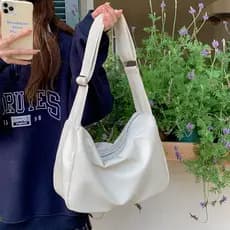 Bolsa feminina de couro genuíno de grande capacidade, bolsa mensageiro de ombro Casual com zíper