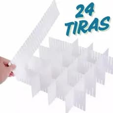 Organizador Divisória Gaveta Separador Ajustável 4/8/12 Tiras