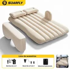 SOARFLY Colchão de ar dobrável para carro, assento traseiro, cama para viagem, colchão de ar para acampamento