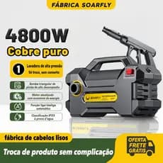 Soarfly 3800W 160Bar Lavadora portátil de alta pressão adequada para limpeza em Spray residencial de rua de carro 127V/2