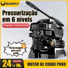 Soarfly 4800W Lavadora de alta pressão sem fio portátil 220V Spray de bomba de ar
