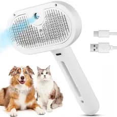 Escova a Vapor 3 Em 1 Spray Hair Combing Pets Caes Gatos e Coelhos