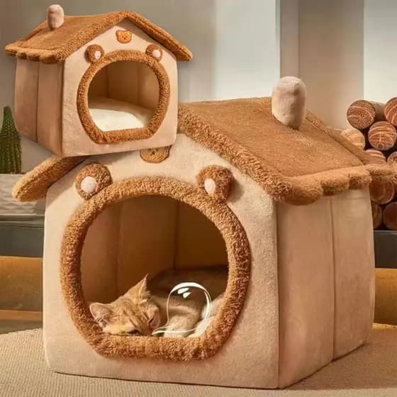 Casa para cães e gatos, mantenha aquecido, adequada para todas as estações, lavável removível, suprimentos para animais