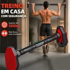Barra Fixa Porta Exercício Calistenia Treino Musculação Crossfit Profissional Com Nível Ajustável