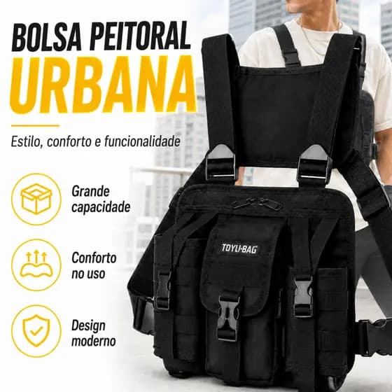 Bolsa Peitoral Masculino feminino Impermeável Esportivo Bolsa Bag Motoboy Unissex