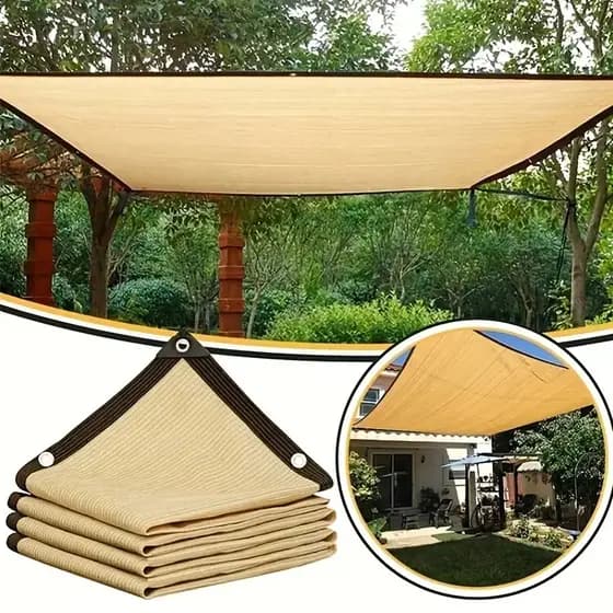 Tela Sombreamento 4x5m 90% Proteção UV Alta Qualidade Bainha Reforçada Com Olhos Metálicos Para Garagem E Piscina