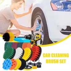 19 Peças Conjunto De Escovas De Limpeza Para Carro Conjunto De Escovas De Limpeza Para Furadeira EléTrica