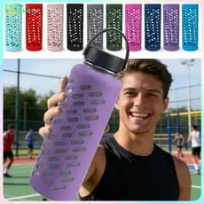 Adequado para capas protetoras de Silicone de garrafa de água de 800ml, 1.000ml, 22oz, 32oz e 40oz, antiderrapante, à pr