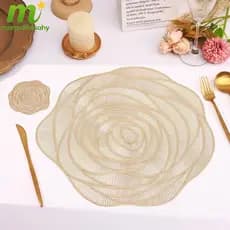 Conjunto de porta-copos de mesa americano, conjunto de 4/8 peças, Design redondo, estilo elegante, resistente ao calor à