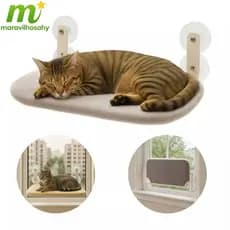 Rede para animais de estimação, confortável, suspensa, cama de gato, janela lateral, fácil de mover, rolamento forte