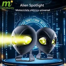Refletor de LED para motocicleta, farol alienígena em formato especial, luz Off-Road para carro, veículo elétrico