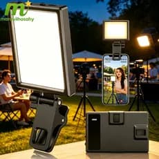 80 luzes LED para selfies, luzes de preenchimento para celular com clipe traseiro dianteiro, 3 modos, luzes de preenchim