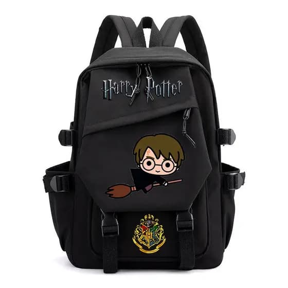 Mochila escolar de desenho animado do Harry Potter, mochila infantil de estilo japonês, mochila de estudante de grande c